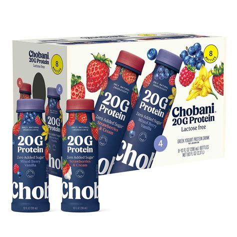 Chobani 20G Protein Low Fat Greek Yogurt Drink Variety Pack, 10 fl. oz ...