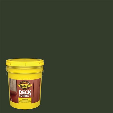 Cabot DeckCorrect Wooded Bog Solid Exterior Wood Stain and Sealer (5 ...