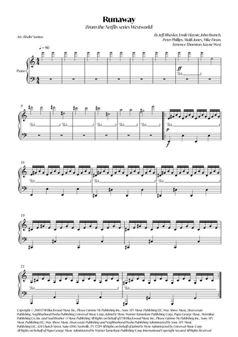 Runaway by Kanye West - Piano Method, Easy Piano - Digital Sheet Music ...