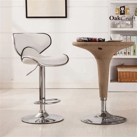 Bar Stool - OC-201-White Oakcraft Stallion Leatherette Bar Stool ...