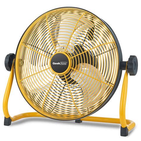 Geek Aire 12 Portable Battery Operated Fan With Metal Blade ...