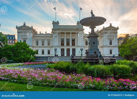 View of the Lund University in Sweden Stock Image - Image of universitetsplatsen, fountain ...