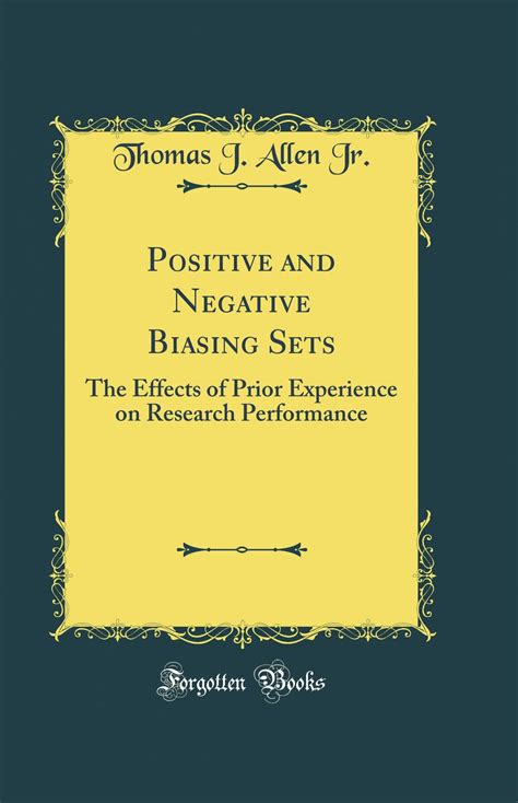 Buy Positive and Negative Biasing Sets: The Effects of Prior Experience ...