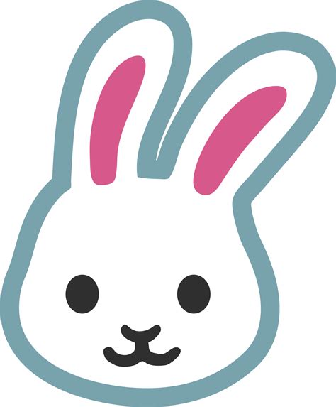 Vector Rabbit Face - Bunny Emoji Clipart - Full Size Clipart (#32693 ...