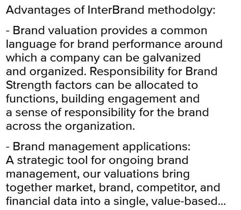 What are the main advantages and disadvantages of the Interbrand ...