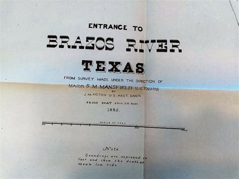 1882 Sketch Map Entrance to Brazos River Texas TX | #1999821351