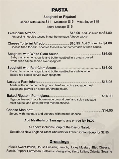 Harvest menus in Queensbury, New York, United States