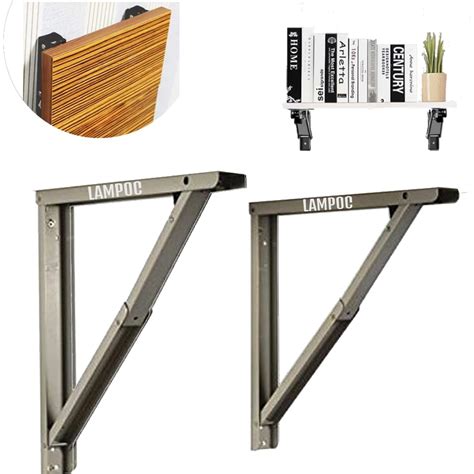 LAMPOC Folding Table Bracket Hinge Wall Mounted, Heavy-Duty Steel ...