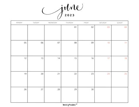 Free June Printable Calendar 2024 - Get Yours! - Printables for Everyone