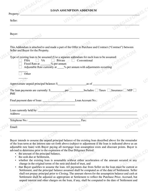 Kansas Real Estate Loan Assumption Addendum | US Legal Forms