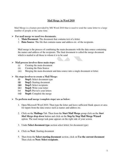 Image result for Microsoft 2010 Mail Merge Tutorial