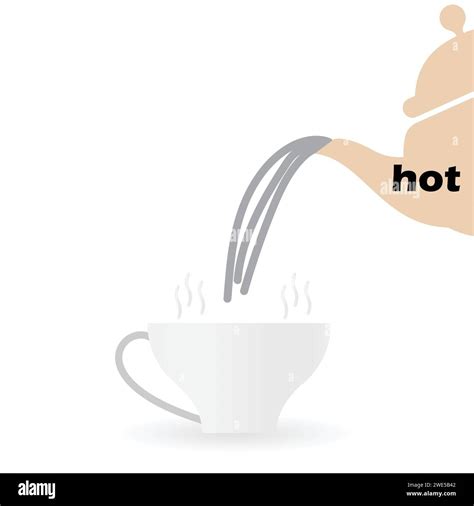 Pouring hot water cup Cut Out Stock Images & Pictures - Alamy