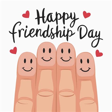 Best friends celebrating friendship day vector illustration | Premium ...