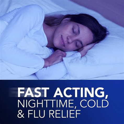 Vicks NyQuil Cough Cold & Flu Nighttime Relief 24 LiquiCaps - 1 ...