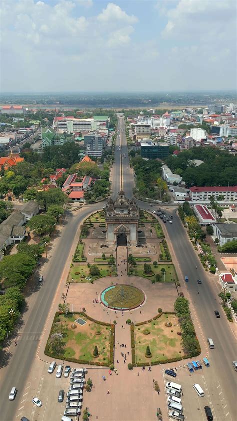 City center of Vientiane, the capital of Laos. 40698235 Stock Video at Vecteezy
