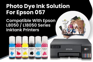 Ink For Epson L8050, L18050 EcoTank Printers | Compatible with EP 057 ...