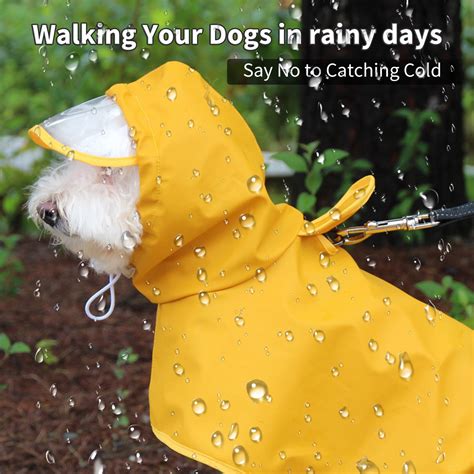 M-8XL Pets Small Dog Raincoats with Hood Leash Hol... - Vicedeal