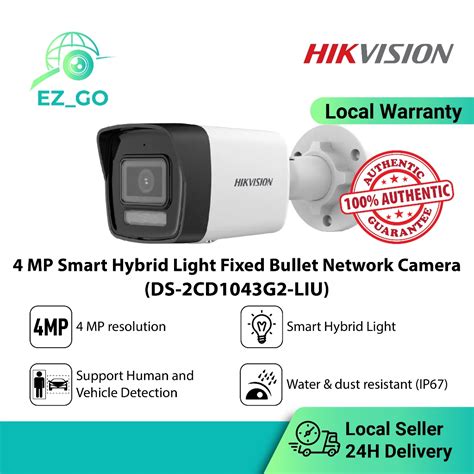 Hikvision 4MP Smart Hybrid Light Night Vision Network IP Camera DS ...