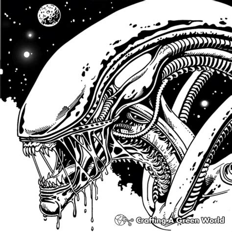 Alien Xenomorph Coloring Pages 的图像结果