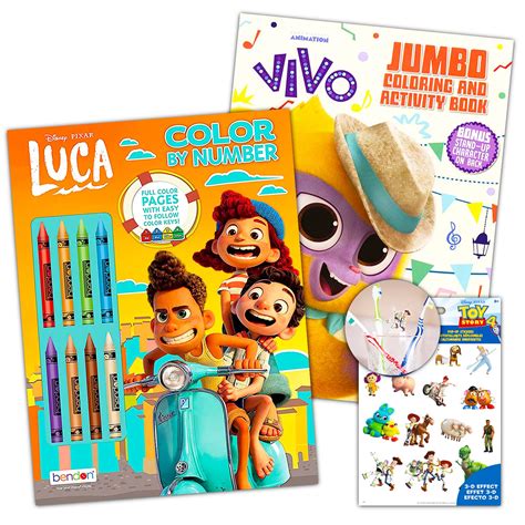 Disney Luca Coloring Book And Sony Pictures Vivo Coloring Book ...