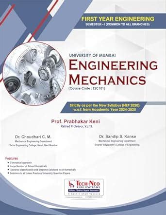 Buy Engineering Mechanics (Course Code ESC101) for First Year ...