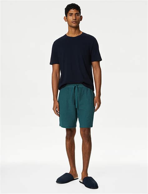Buy Pure Cotton Waffle Loungewear Shorts at Marks & Spencer