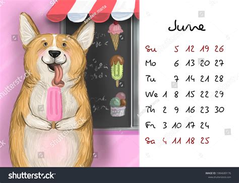 Cute Printable June 2022 Calendar