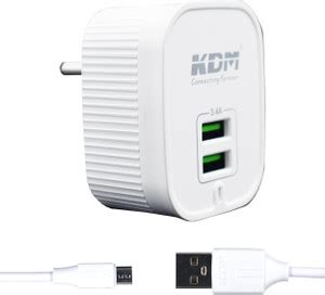 KDM 17 W 3.4 A Wall Charger for Mobile with Detachable Cable - KDM ...
