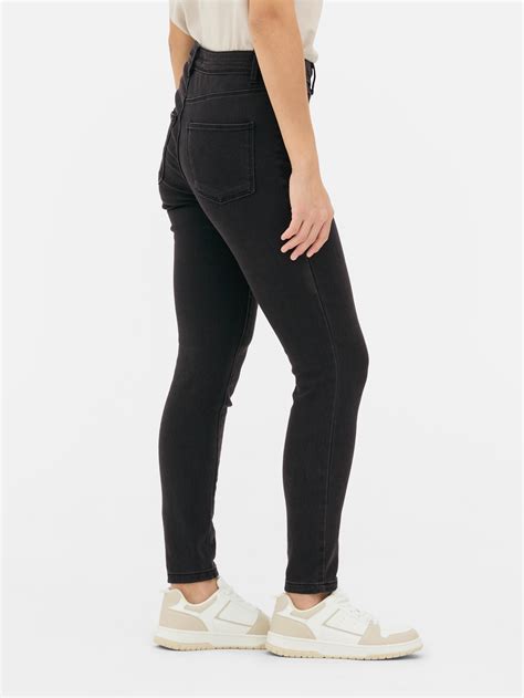 Womens Black Essential Mid-Rise Skinny Jeans | Regular | Primark