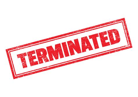 Image result for Terminated Red Text