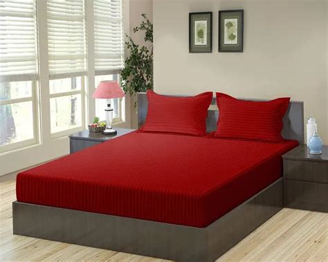 Wellnest 220TC Elastic Fitted 100% Cotton Feel Stripes King Size Double ...