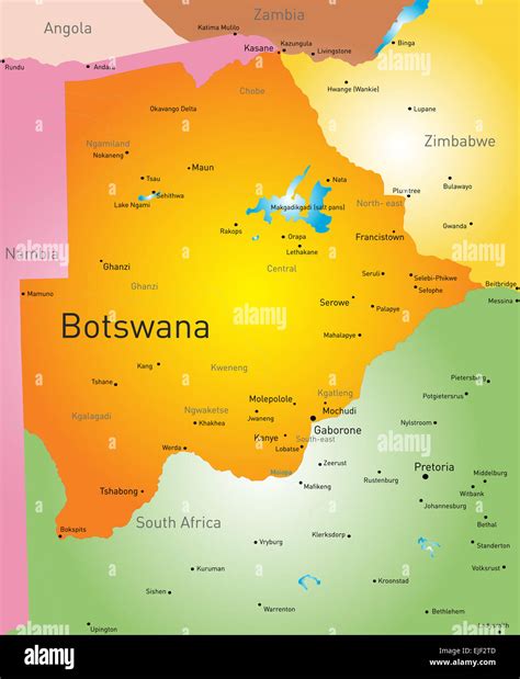 Botswana south africa border map hi-res stock photography and images ...