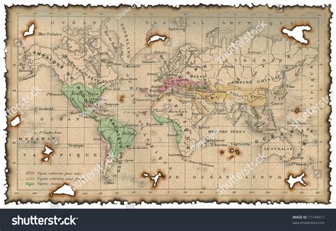 Ancient Map World: ภาพประกอบสต็อก 11144917