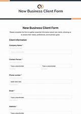 Free New Business Client Form Template to Edit Online