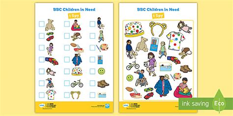 BBC Children in Need I Spy Activity