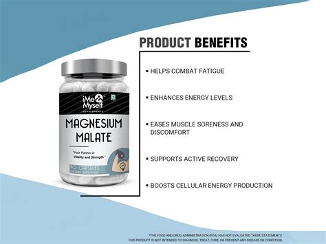 iMeMyself Magnesium Malate Dietary Supplement Vegetarian Capsule ...
