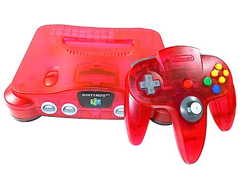 Restored Nintendo 64 N64 Gaming System Watermelon Red With Matching ...