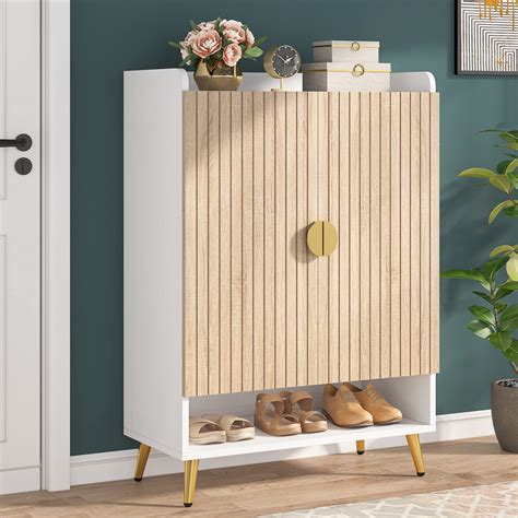 Tribesigns Shoe Cabinet With Doors 7 Tier Shoe Storage Cabinet ...