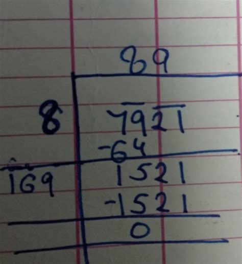 Squate root of 7921 by division method - Brainly.in