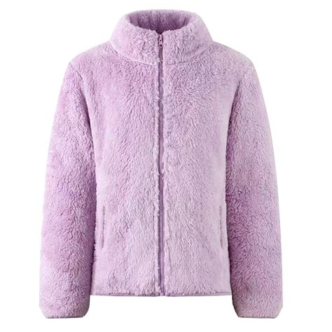 Atogsazn Children's Fleece Jacket Boys Girls Full Zipper Fuzzy Long ...