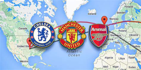 2017 Map Of English Premier League Teams Premier League Owners' World