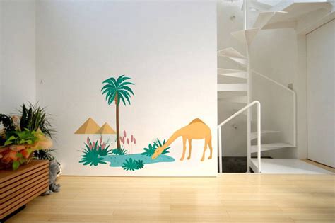 Buy Rawpockets Desert Story and Camel Wall Sticker (PVC Vinyl, 110 cm X ...