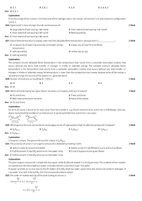 JEE NEET 1 CHEMISTRY 200 MCQS ANS CLASS 11 Q