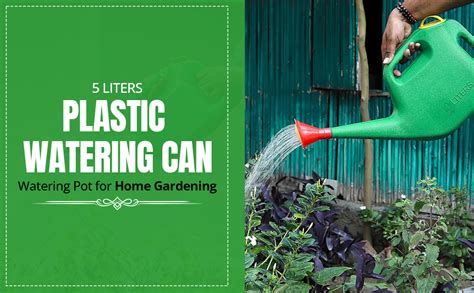 Klassic KL-WC-10L Plastic Green Watering Can, Watering Plant with Long ...