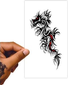 voorkoms Dragon Tribal Tattoo Temporary Tattoo Stickers For Male And ...