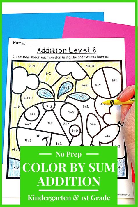 Image result for Color by Number Math Addition
