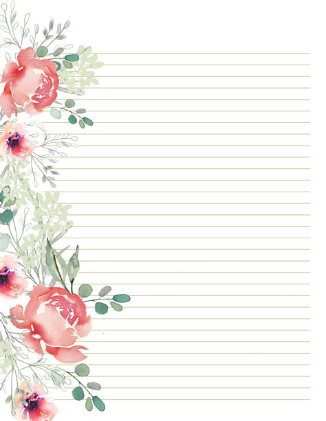 Printable Lined Paper, Free Printable Stationery, Printable Scrapbook ...