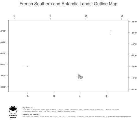 Map French Southern and Antarctic Lands; GinkgoMaps continent: Africa ...