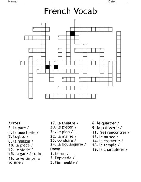French River To The English Channel Crossword - prntbl ...