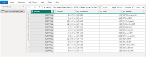 Splitting Multiple Columns in Power Bi Query Editor 的图像结果